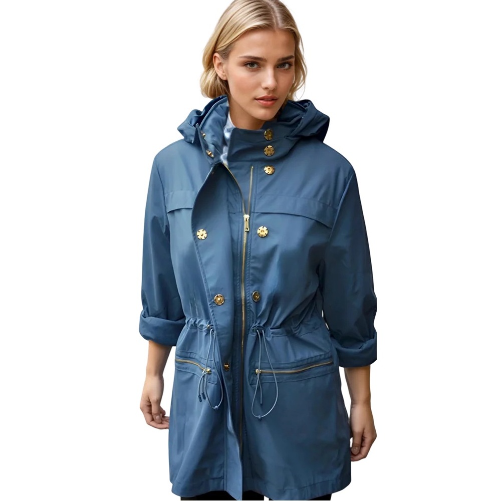 NWT Ciao Milano Kasia Rain Jacket French Blue XS